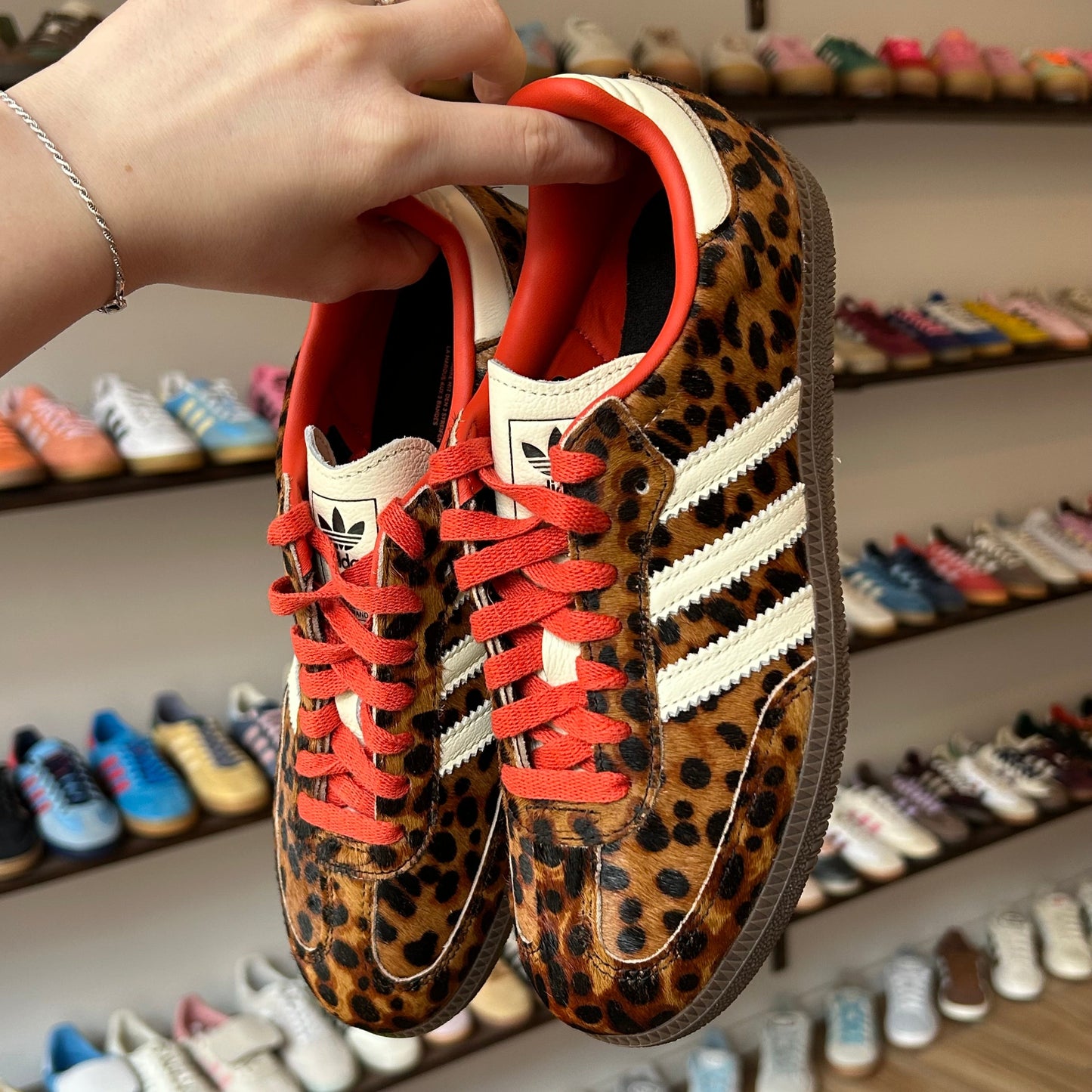 Adidas Samba OG Preloved Rot Leopard (Damen)