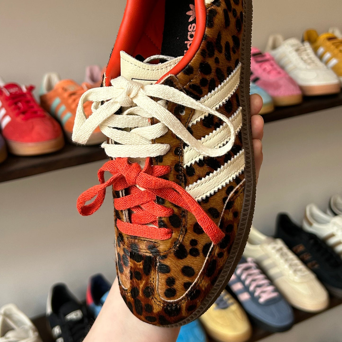 Adidas Samba OG Preloved Rot Leopard (Damen)