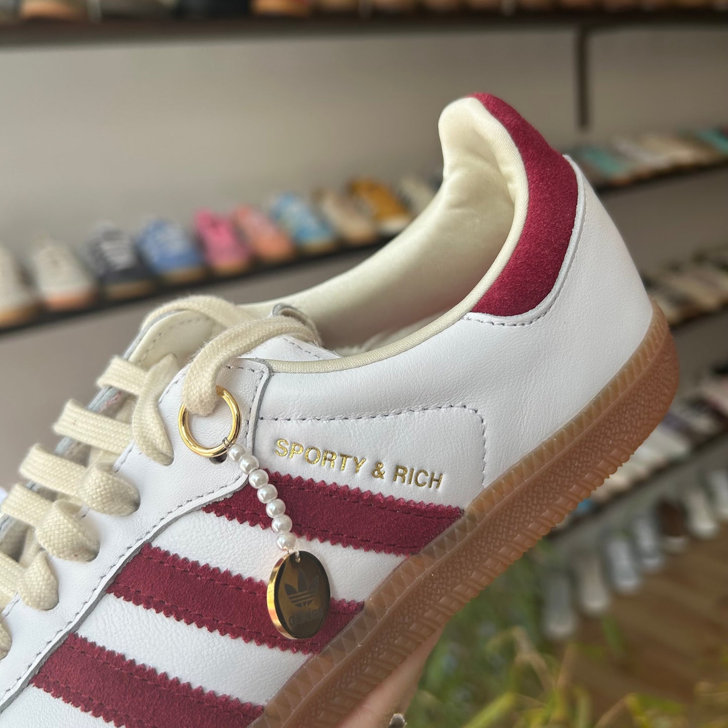 adidas Samba Sporty & Rich White Collegiate Burgundy