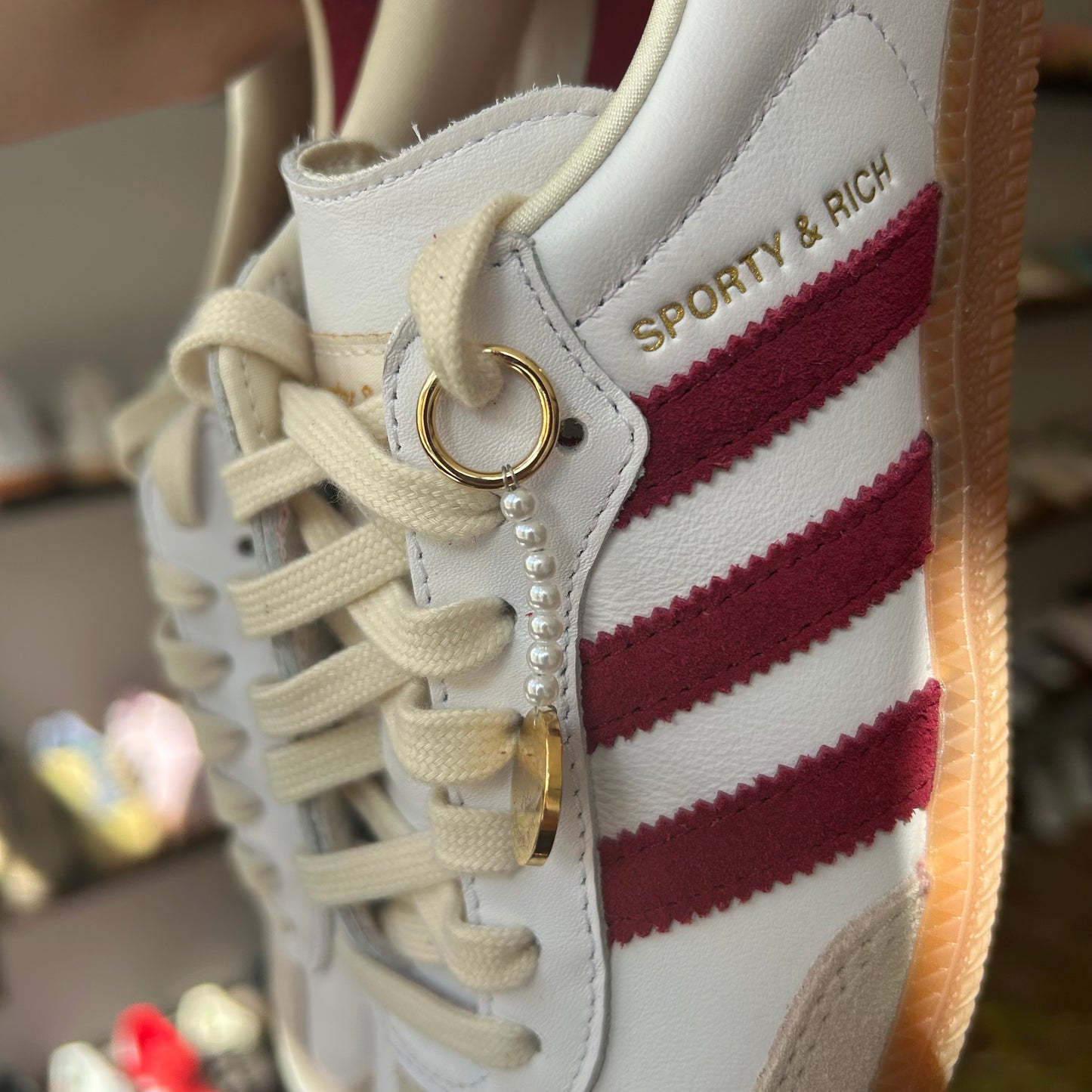 adidas Samba Sporty & Rich White Collegiate Burgundy