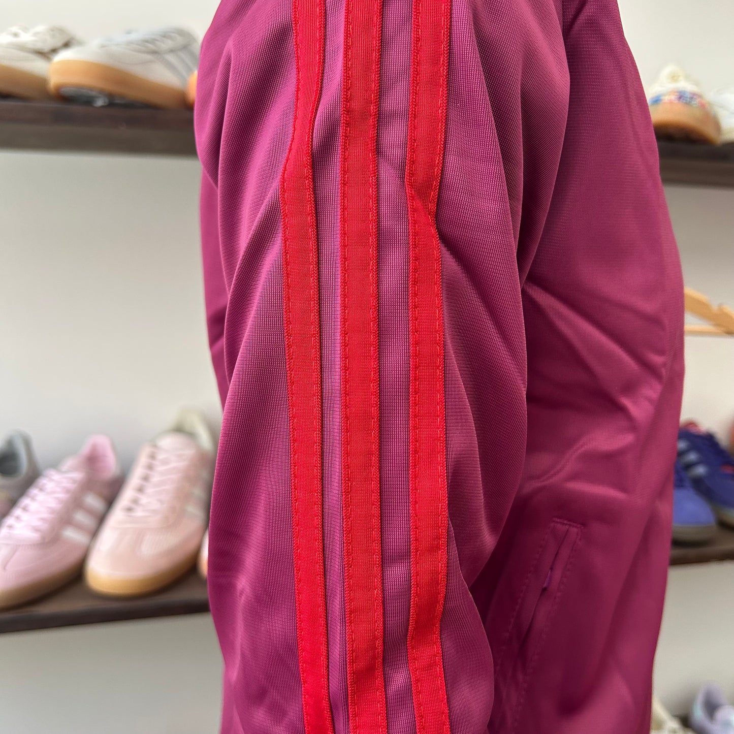 Adidas Originals Vintage Firebird Trainingsjacke violett/orange mit Backprint