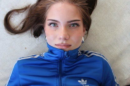 00s Adidas Originals Trackjacke Blau-Silber