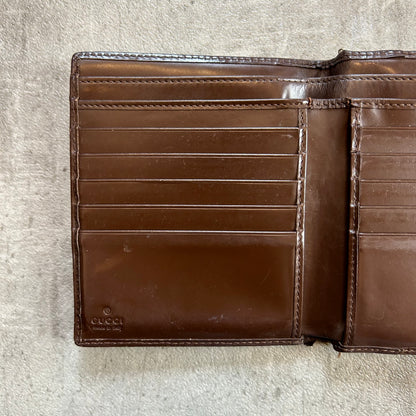 Vintage Gucci GG Monogram Canvas Wallet mit Metallverschluss