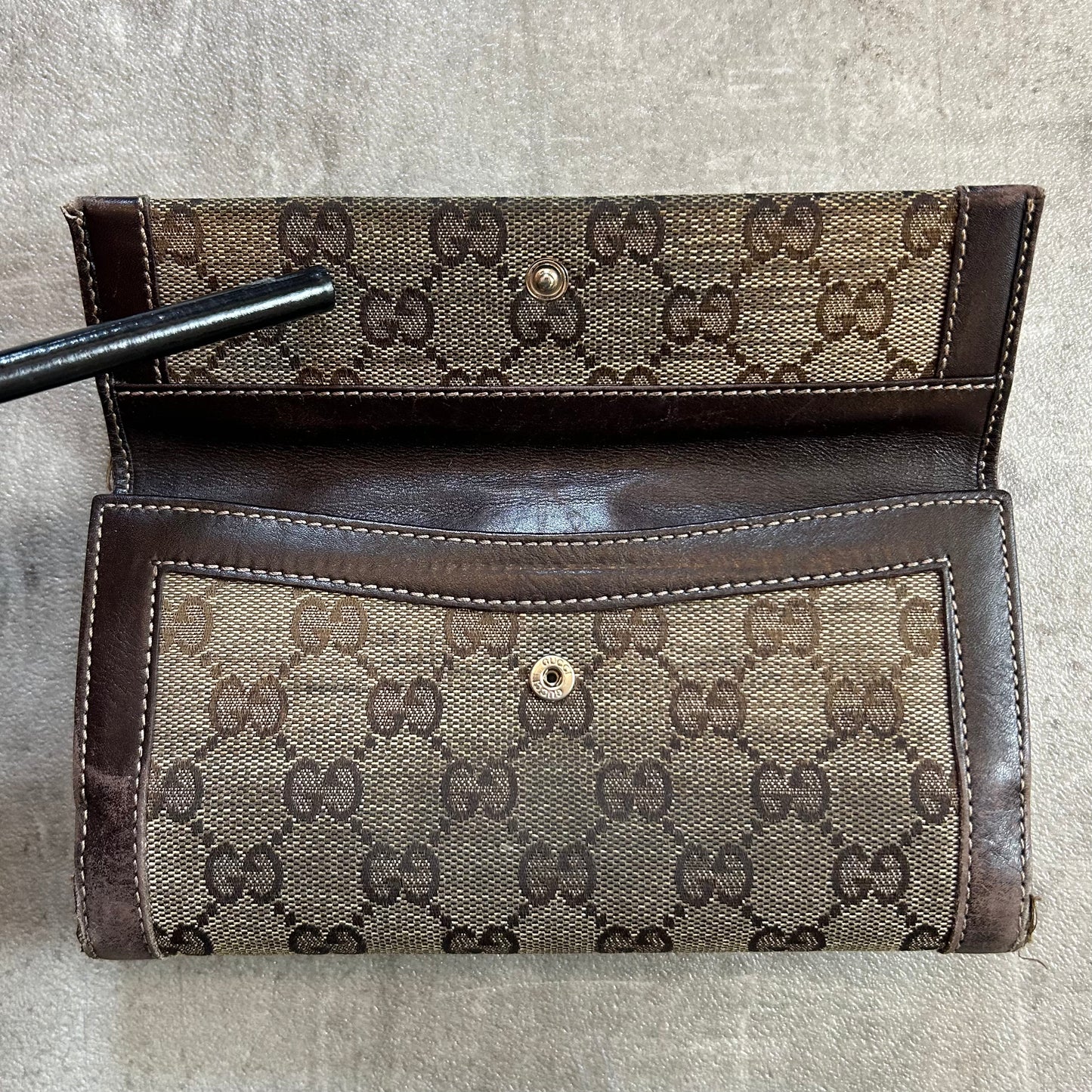 Gucci GG Canvas Long Wallet 2000er Vintage