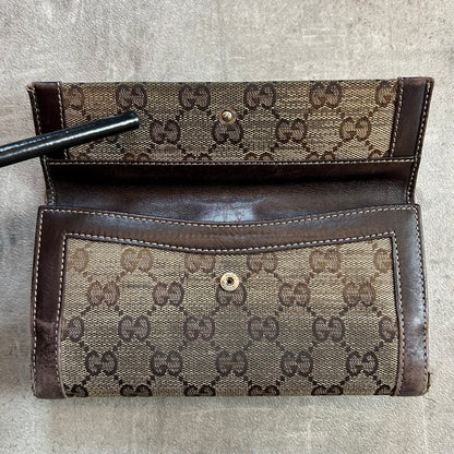 Gucci GG Canvas Long Wallet 2000er Vintage