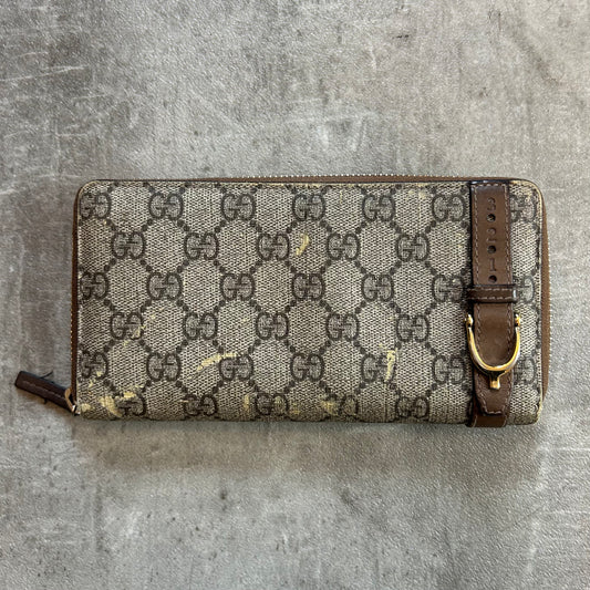 Gucci GG Monogramm Zip Wallet Braun - Vintage 2000er/2010er