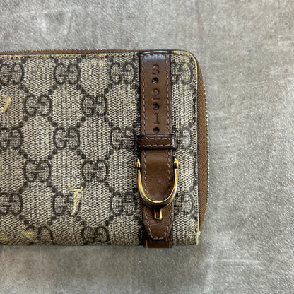 Gucci GG Monogramm Zip Wallet Braun - Vintage 2000er/2010er