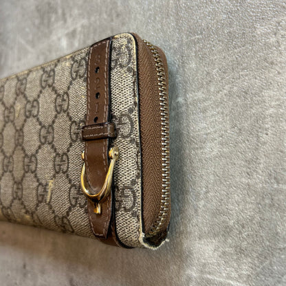 Gucci GG Monogramm Zip Wallet Braun - Vintage 2000er/2010er