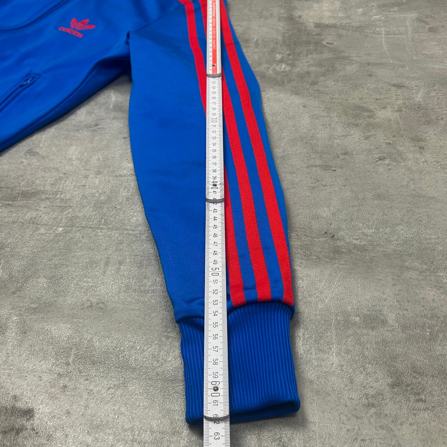 00s Adidas Originals Trackjacke Blau-Orange – Größe 40