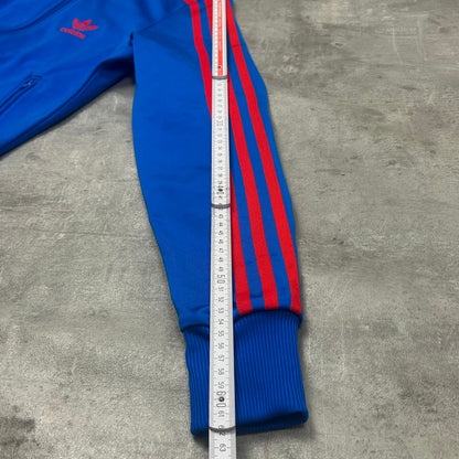 00s Adidas Originals Trackjacke Blau-Orange – Größe 40