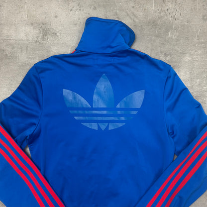 00s Adidas Originals Trackjacke Blau-Orange – Größe 40