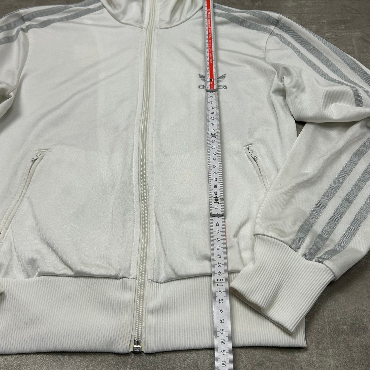 00s Adidas Originals Trackjacke Weiß-Silber