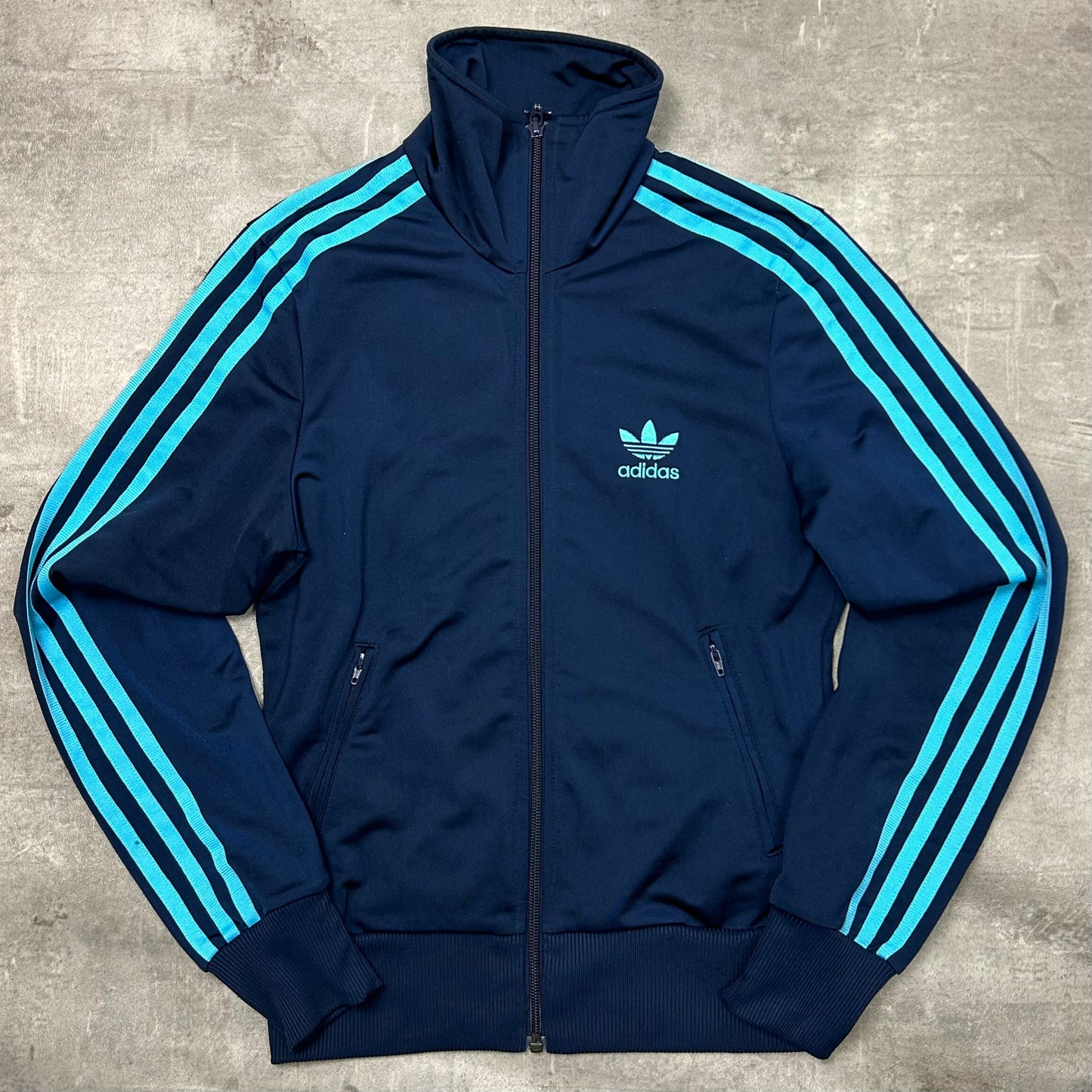 00s Adidas Originals Trackjacke Dunkelblau-Hellblau