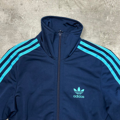 00s Adidas Originals Trackjacke Dunkelblau-Hellblau