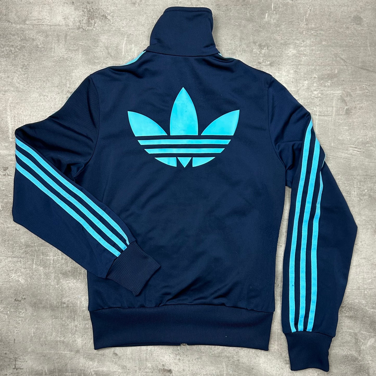 00s Adidas Originals Trackjacke Dunkelblau-Hellblau