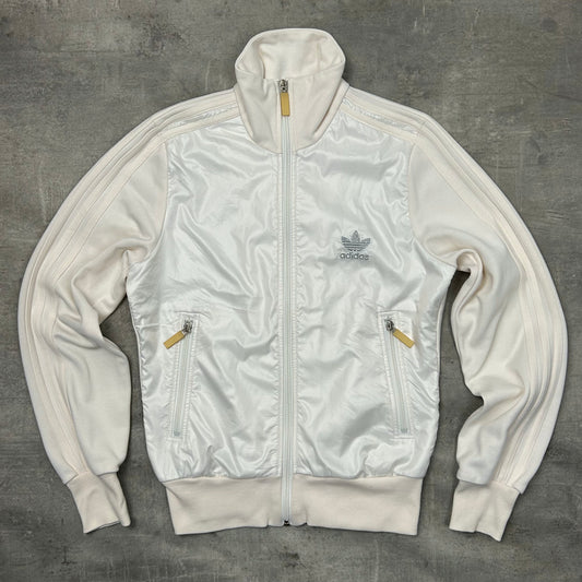 00s Adidas Originals Trackjacke Weiß-Creme-Silber