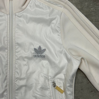 00s Adidas Originals Trackjacke Weiß-Creme-Silber