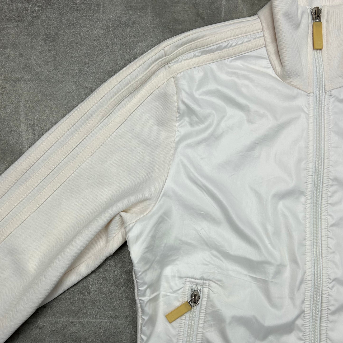 00s Adidas Originals Trackjacke Weiß-Creme-Silber