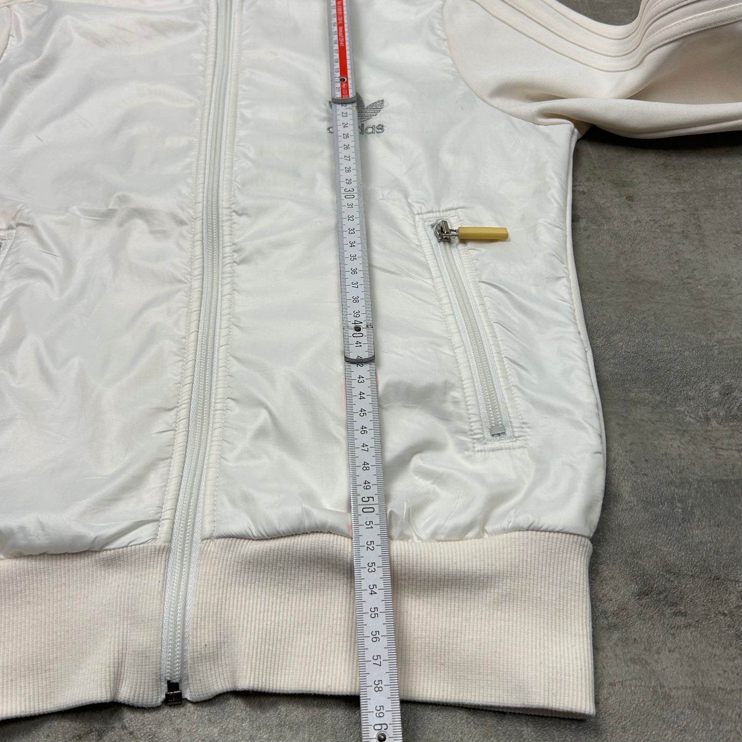 00s Adidas Originals Trackjacke Weiß-Creme-Silber