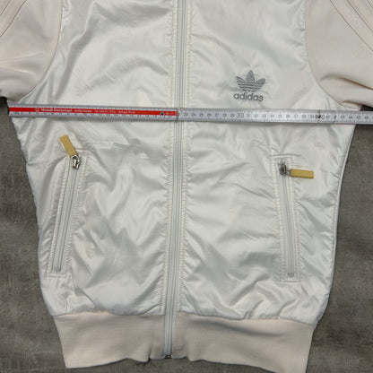 00s Adidas Originals Trackjacke Weiß-Creme-Silber