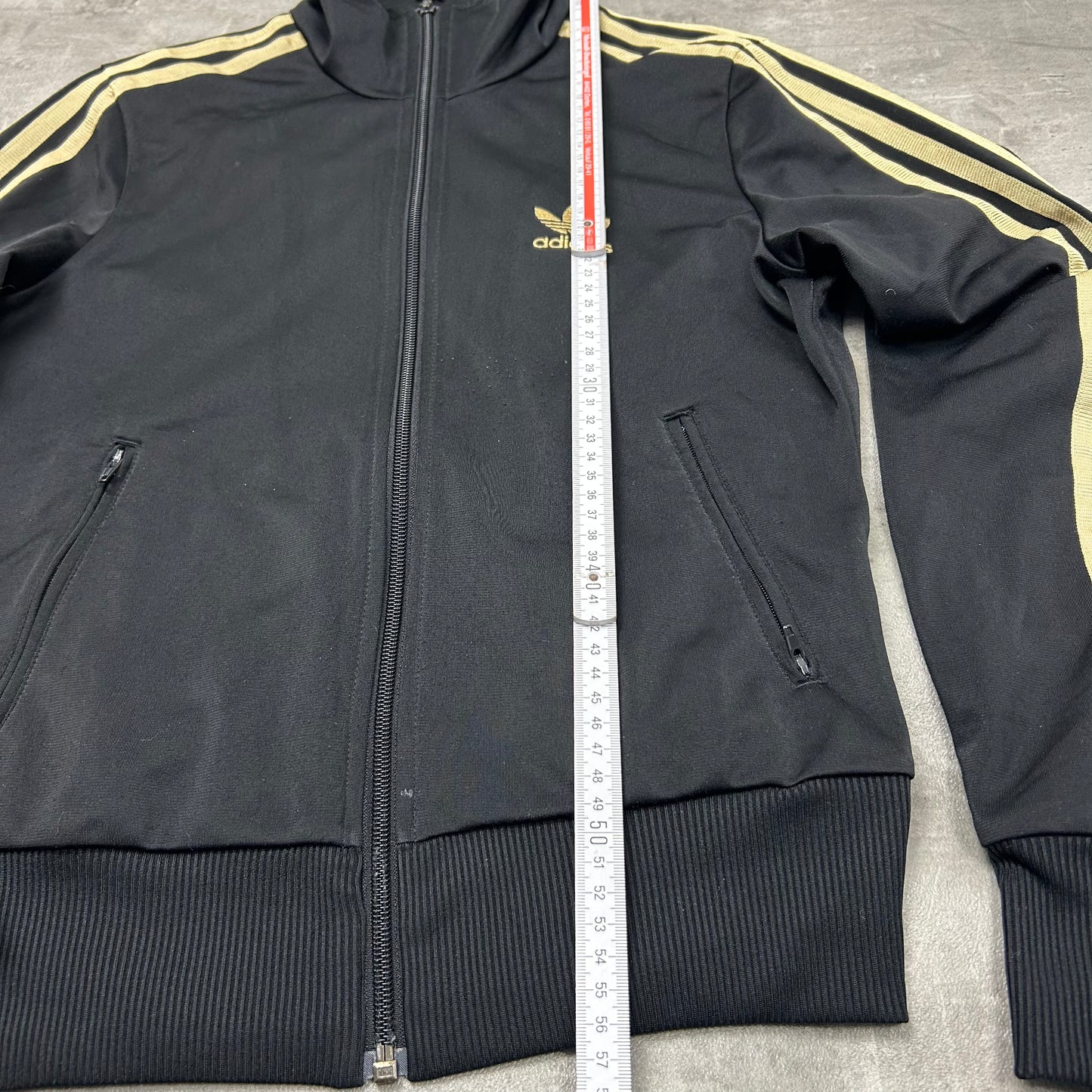 00s Adidas Originals Trackjacke Schwarz-Gold