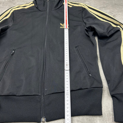 00s Adidas Originals Trackjacke Schwarz-Gold