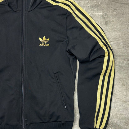 00s Adidas Originals Trackjacke Schwarz-Gold