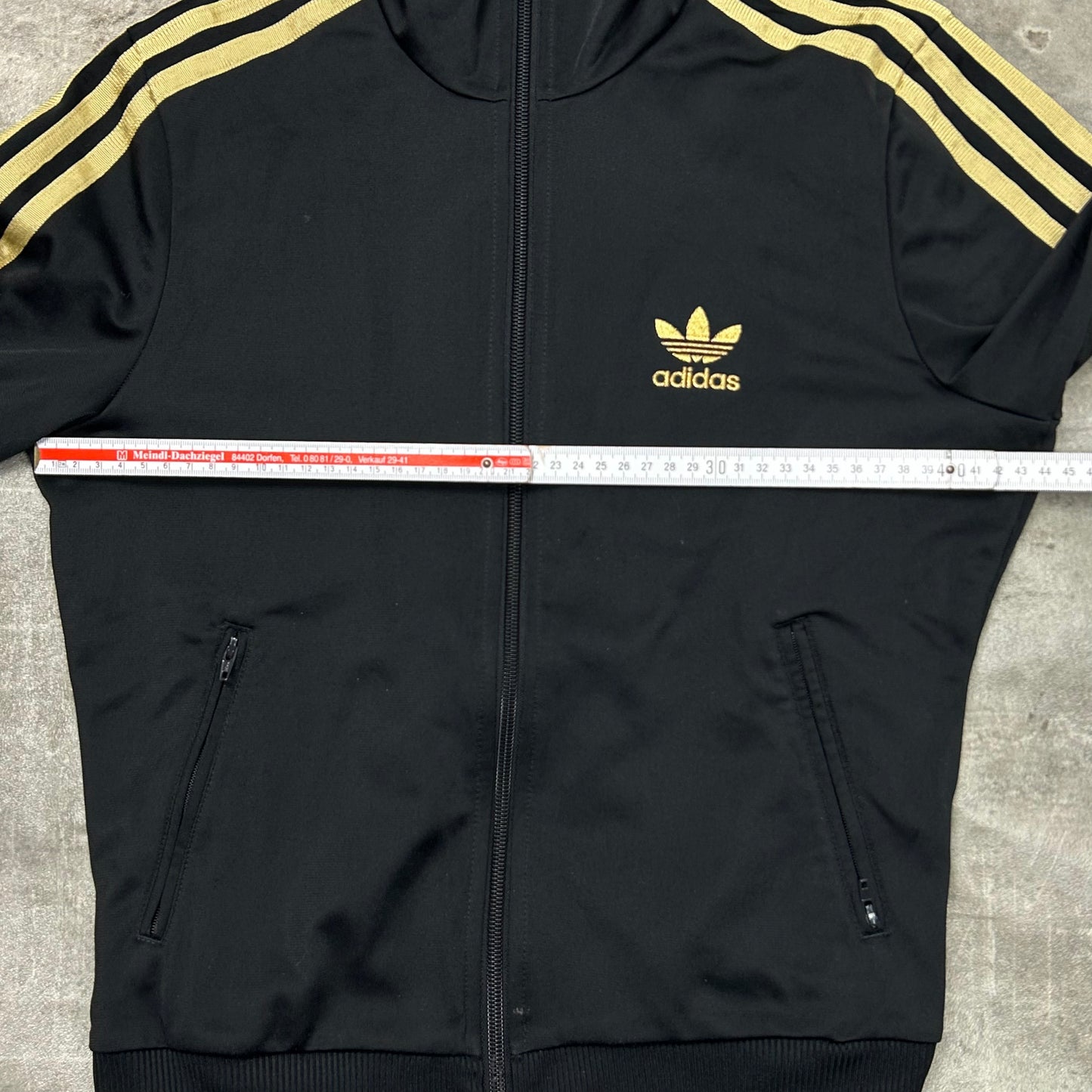 00s Adidas Originals Trackjacke Schwarz-Gold