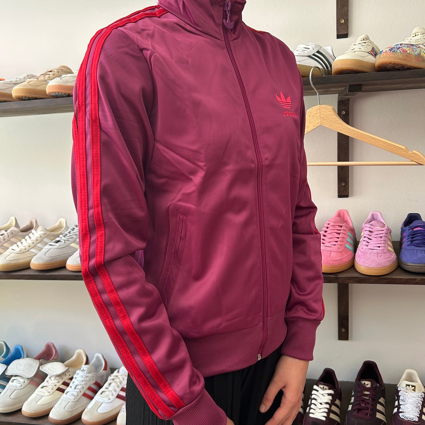 Adidas Originals Vintage Firebird Trainingsjacke violett/orange mit Backprint