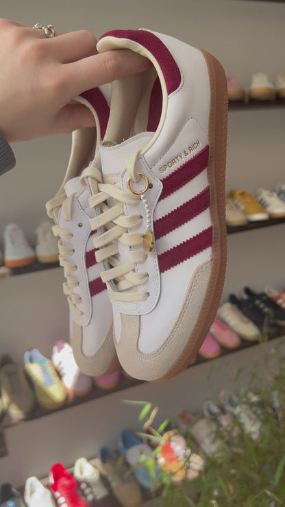 adidas Samba Sporty & Rich White Burgundy
